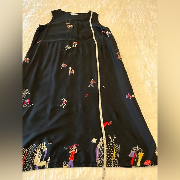 CAREER ELEMENTS Sleeveless Rayon Dress A-Line Whimsical Shopping Fashion Theme - Picture 16 of 17